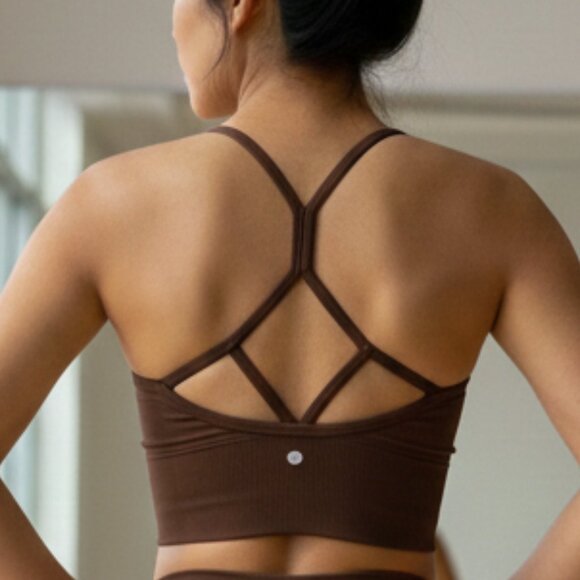 Other - YOGALICIOUS RIB BRA SIZE L BROWN